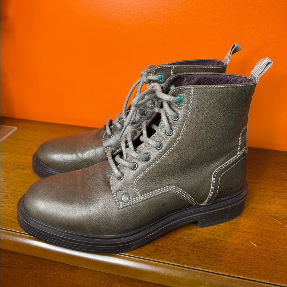 G-Star Men's Olive Leather Boots
